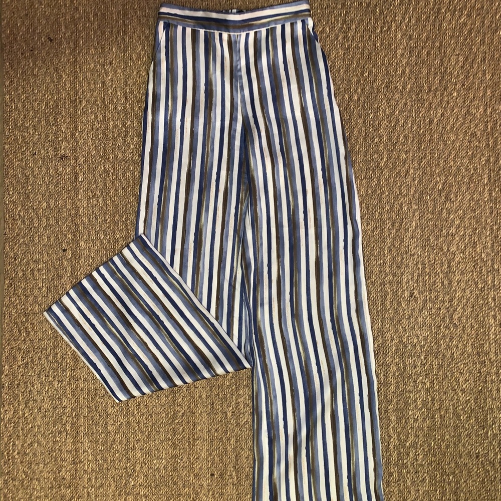 Zara Basics Tricolored Trousers